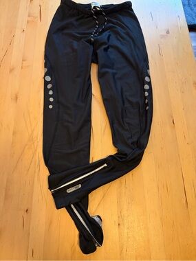 Women’s  Black Athletic Jogger Pants with Reflective Details